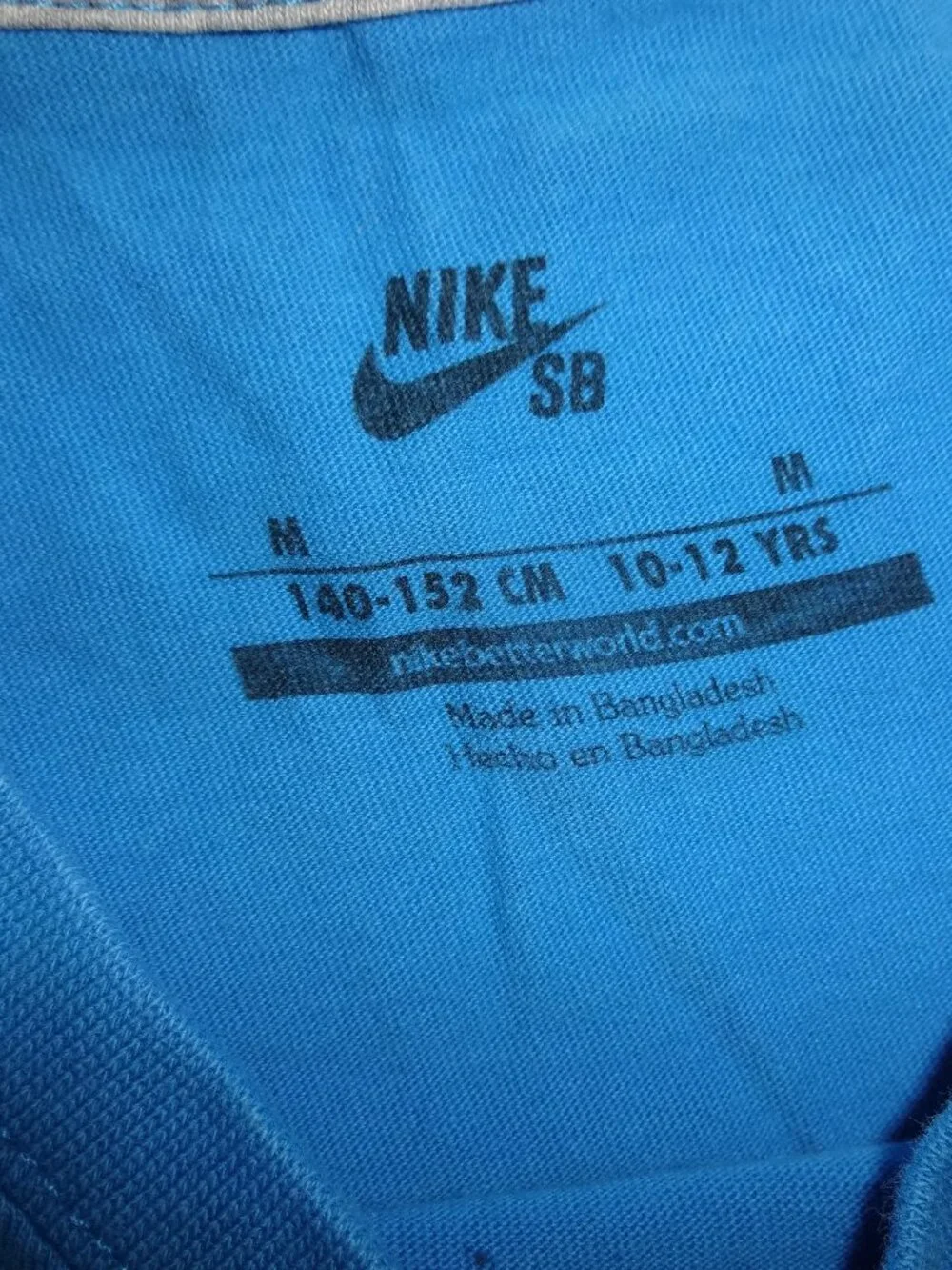 Lot 2 T-shirt Boy Youth Blue M 10-12=POLO RALPH LAUREN Madison + Nike Swirl SB